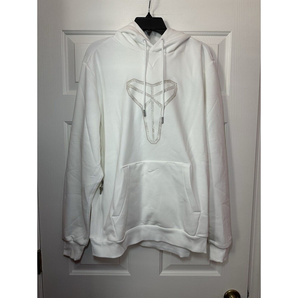 Size L Nike Kobe Dri-Fit Halo Mamba Day White Men's Pullover Hoodie HF0066-100